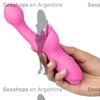 Vibrador estimulador punto g con masejador de clitoris y carga USB